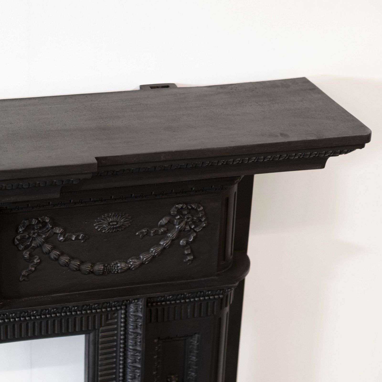 photo for sale Large Antique Cast Iron Fireplace Surround