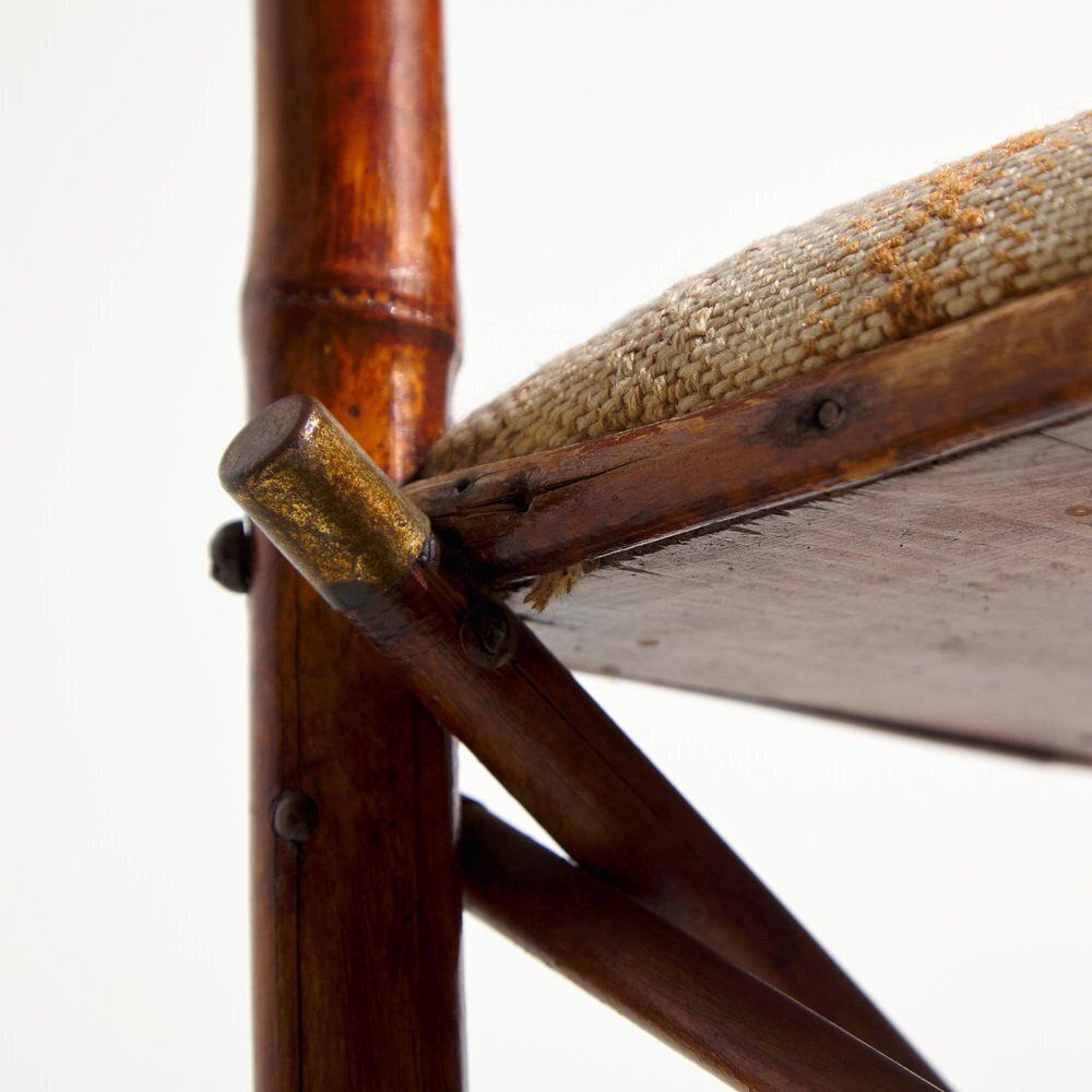 Furniture Austrian Bamboo Dining Table And Chairs By J. Kothgassner, 1920s, Set Of 5 photo