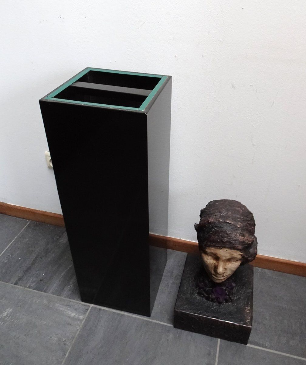 photo vinterior Large Brutalist Bust Sculpture With Amethyst By Marc D'haenens, 1970s