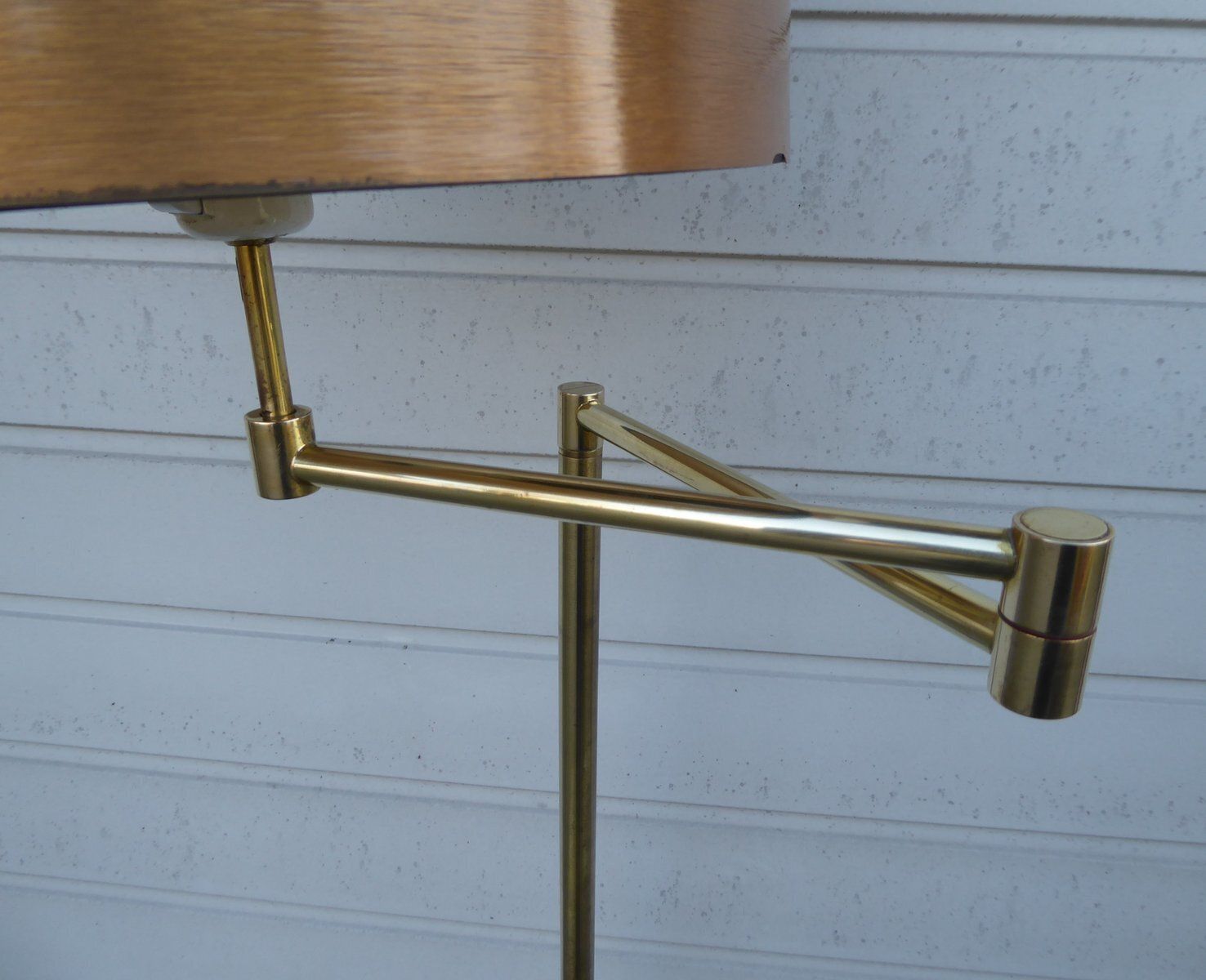 Danish Brass Articulated Swivel Floor Lamp From Frandsen, 1960s photo for sale