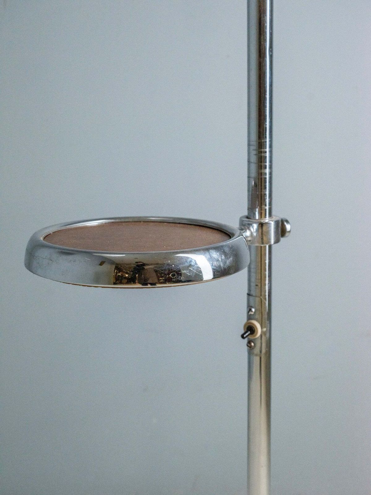 Functionalistische Verstelbare Chromen Vloerlamp, Tsjecho Slowakije, Jaren 1930 photo for sale