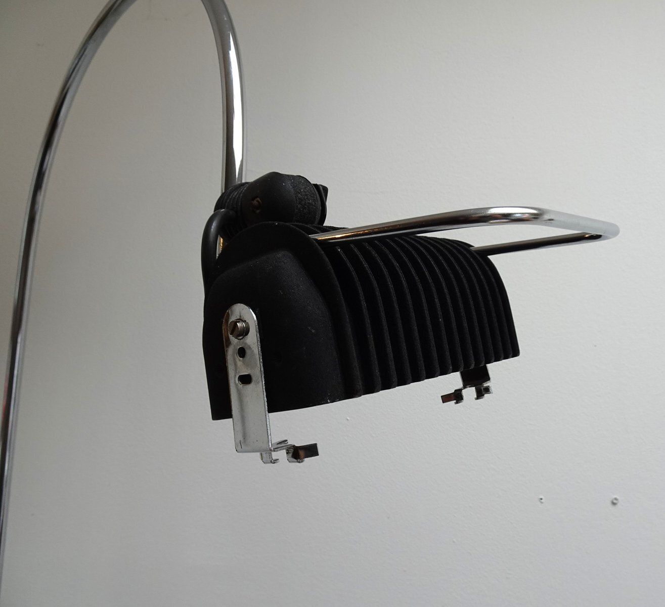 Vintage Arc Lamp In Chrome Plated And Travertine Marble By Targetti Sankey, 1980s photo 1238.0