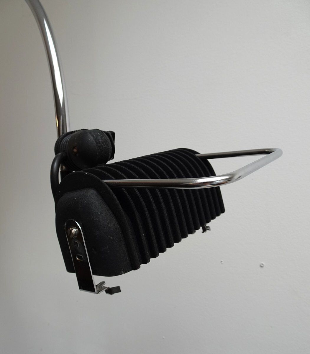1238.0 Vintage Arc Lamp In Chrome Plated And Travertine Marble By Targetti Sankey, 1980s photo
