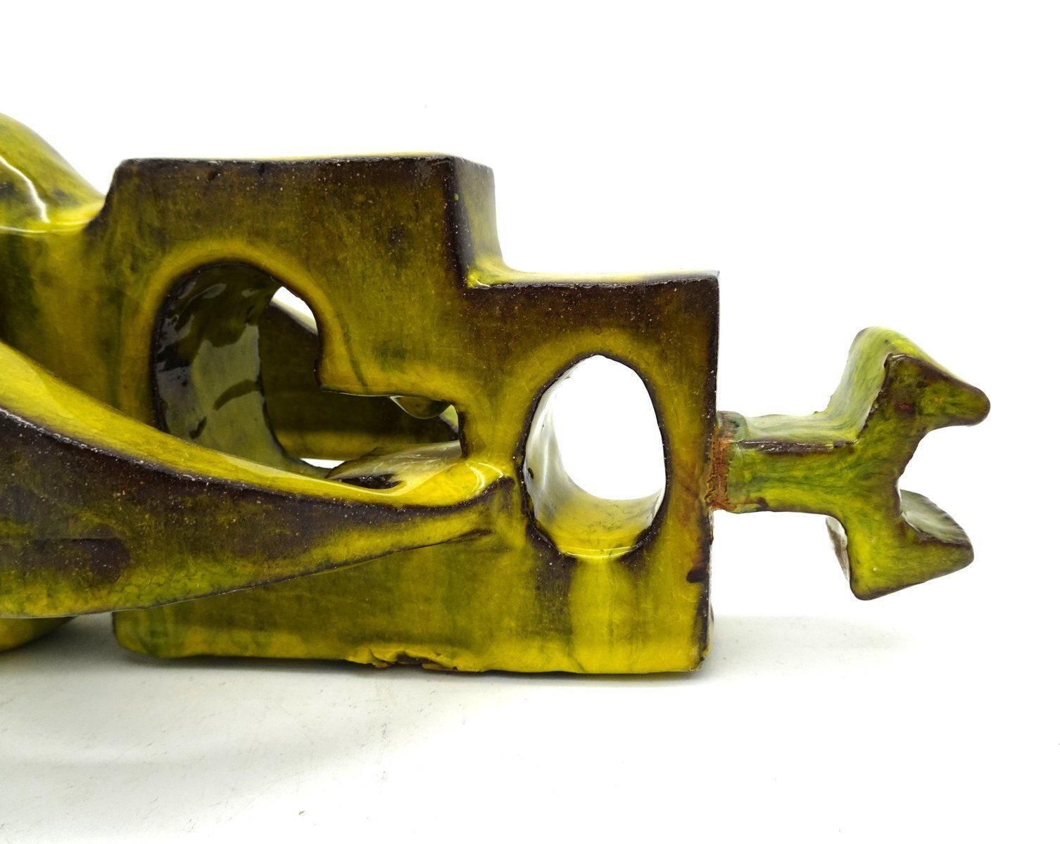 Art Mid Century Italian Cubist Ceramic Fish Sculpture, 1960s photo