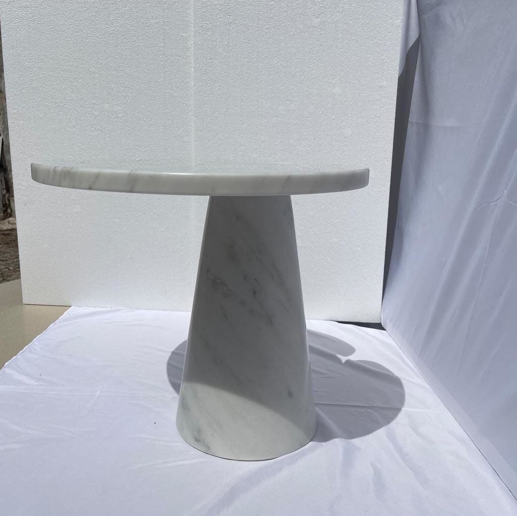 Italian Eros Series Coffee Tables In White Carrara Marble By Angelo Mangiarotti, 1970s, Set Of 2 photo 6507.0