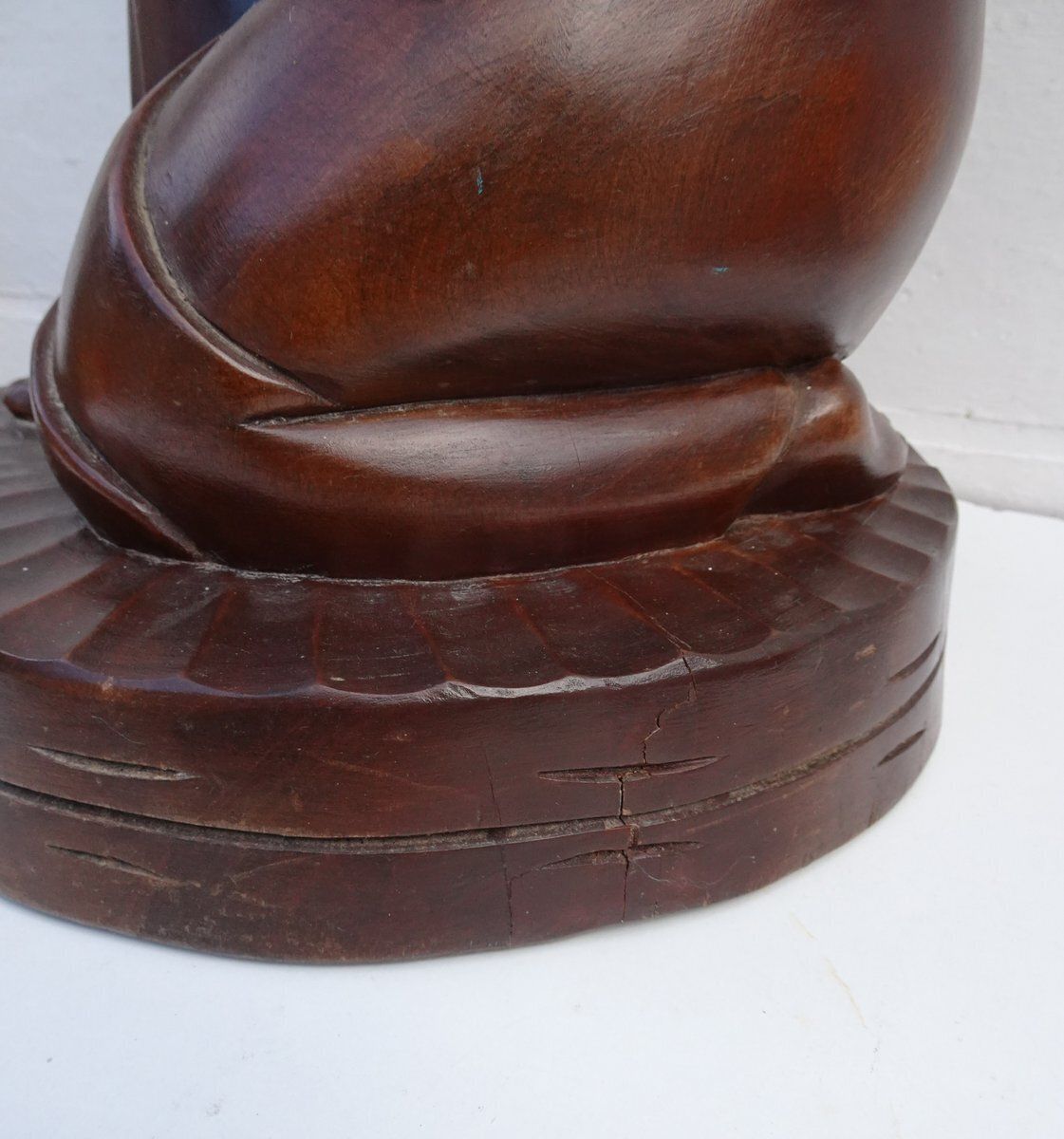 320.0 Carved Wooden Plant Stand In Teak, 1970s photo