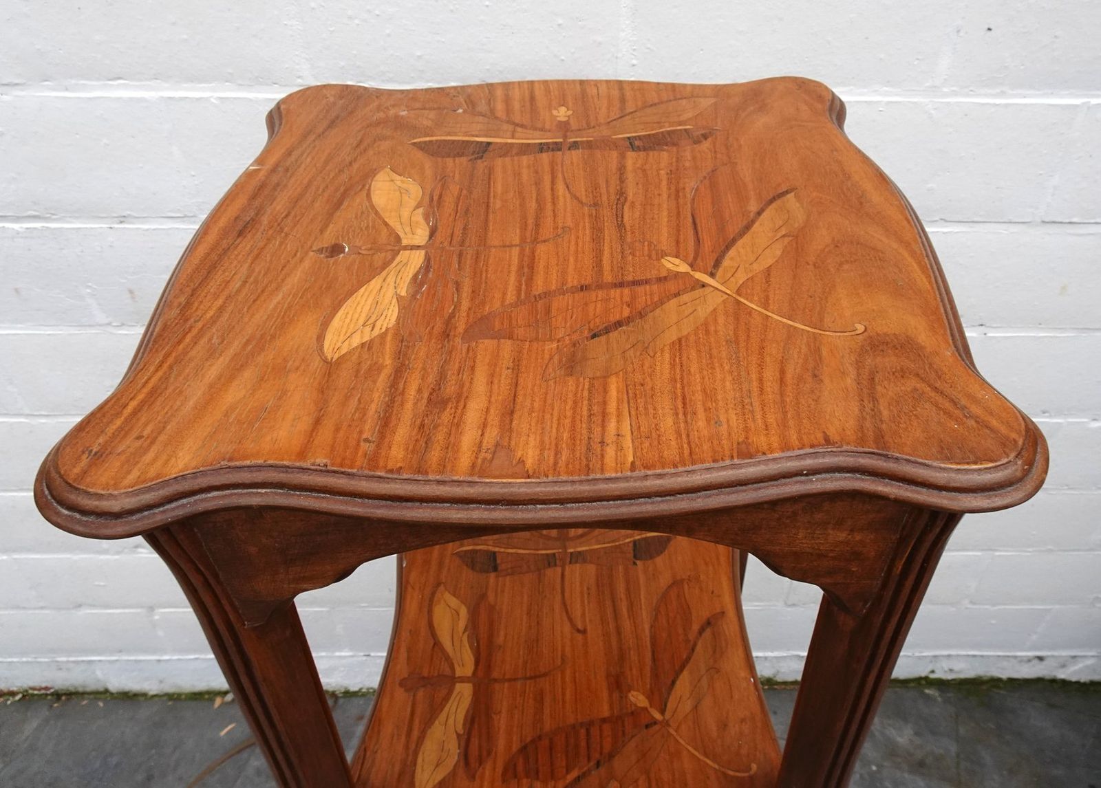 photo furniture Vintage Art Nouveau Galle Style Plant Stand, 1960s