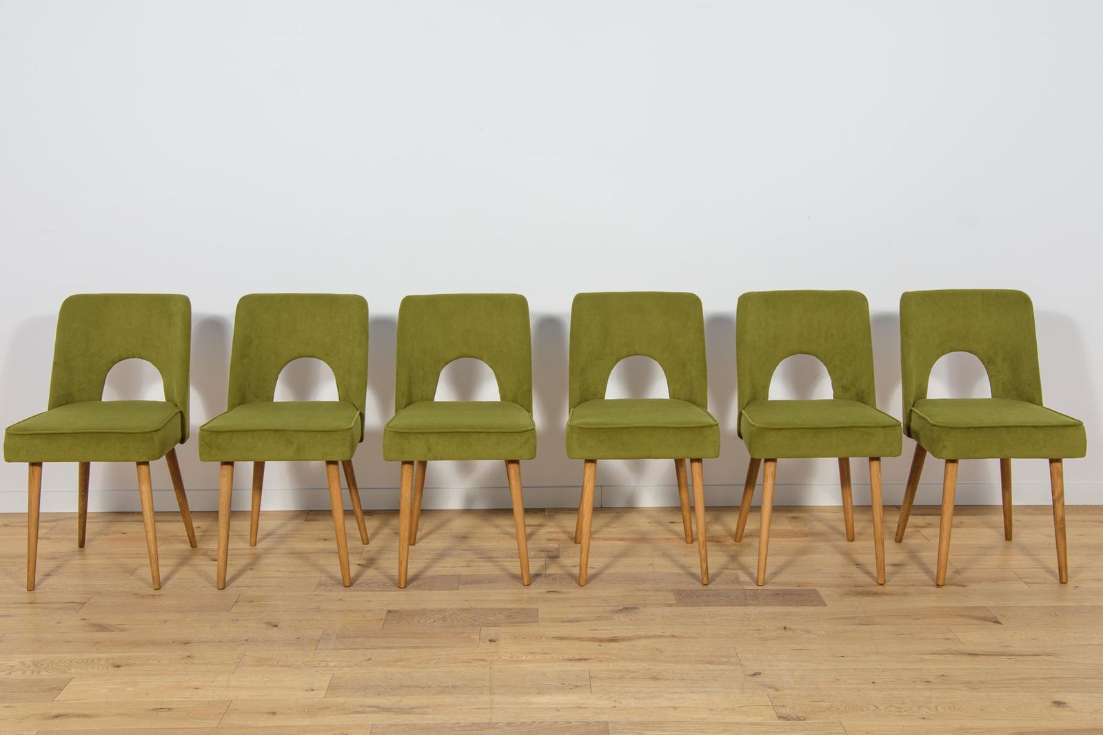 Shell Chairs From Bydgoszcz Furniture Factory, 1960s, Set Of 6 photo for sale