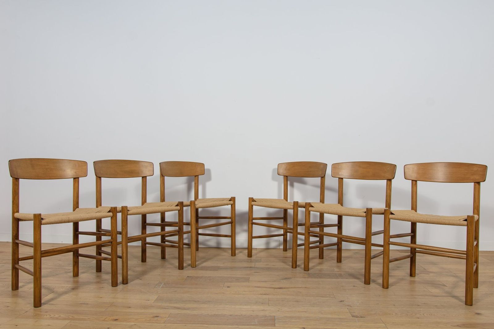 J39 Folkchairs Chairs By Børge Mogensen For Fdb Møbler, Denmark, 1960s, Set Of 6 photo furniture