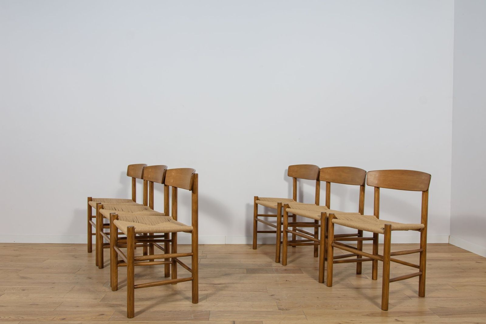 J39 Folkchairs Chairs By Børge Mogensen For Fdb Møbler, Denmark, 1960s, Set Of 6 photo 4152.0