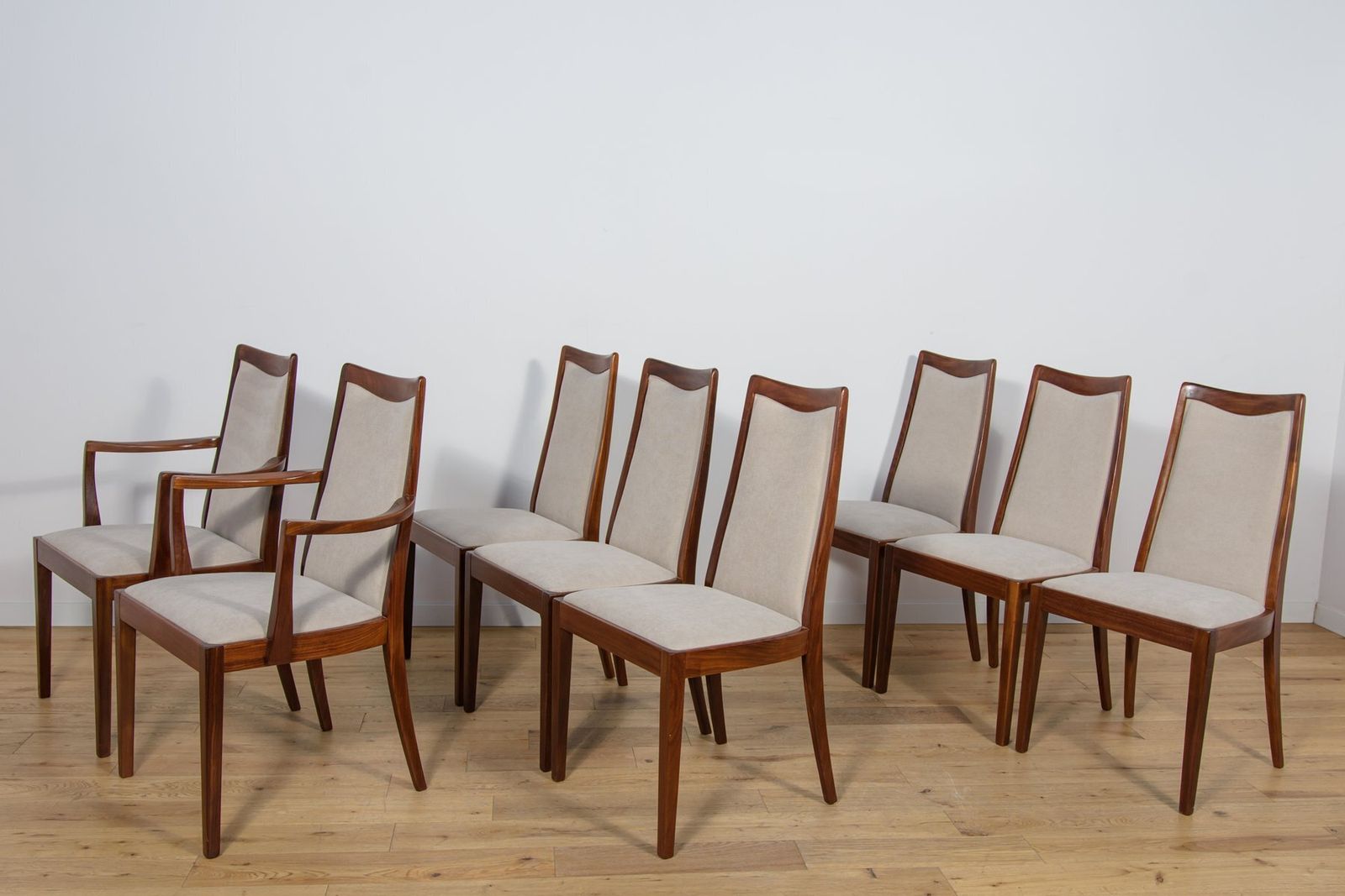 Mid Century Teak Dining Chairs By Leslie Dandy For G Plan, United Kingdom, 1960s, Set Of 8 photo Furniture