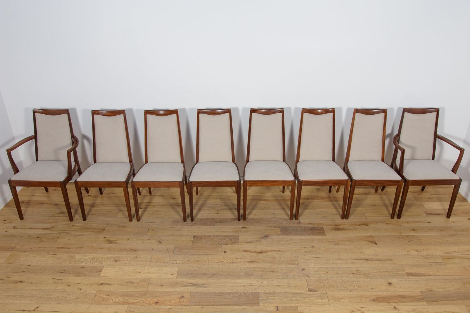 Mid Century Teak Dining Chairs By Leslie Dandy For G Plan, United Kingdom, 1960s, Set Of 8 photo 1970.0