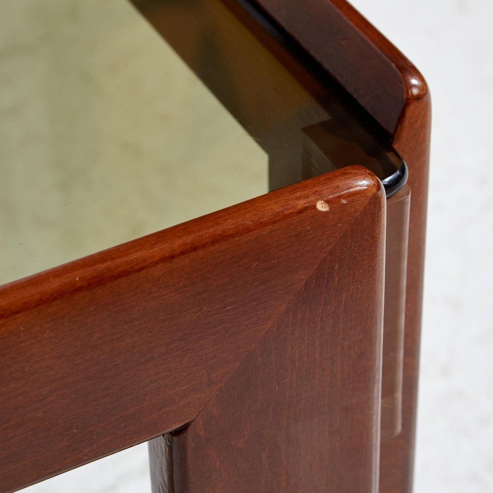 Walnut Coffee Table By Afra & Tobia Scarpa For Cassina, 1960s photo vintage