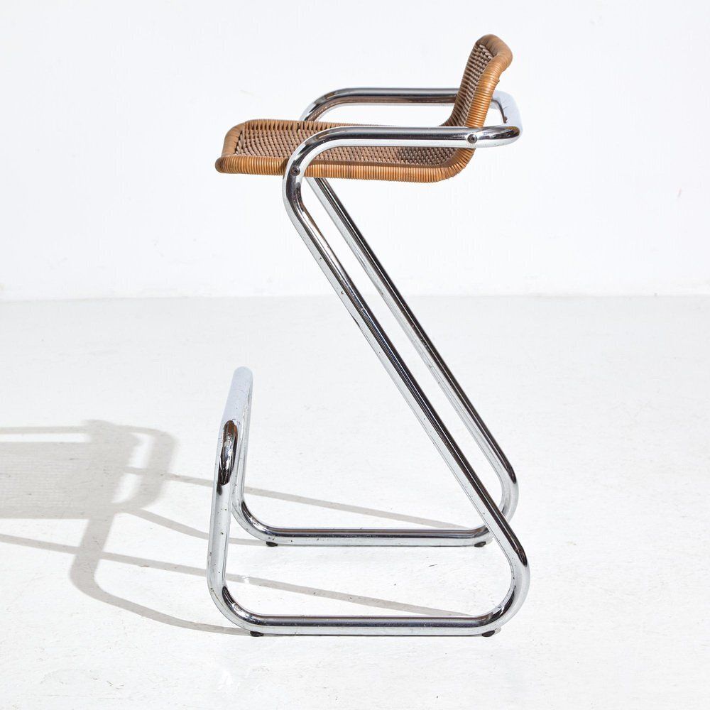 Tubular Bar Stool, 1970s photo Furniture