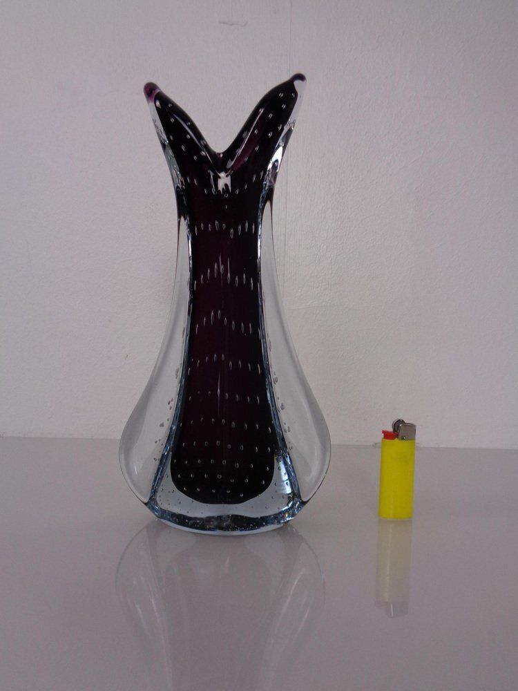Murano Glass Vase From Fratelli Toso, Italy, 1960s photo vintage