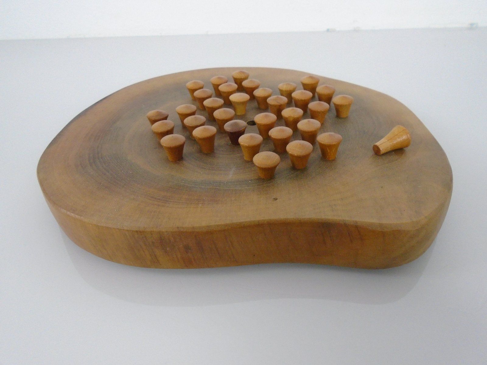 Handcrafted Wooden Solitaire Game, Germany, 1970s photo 217.0