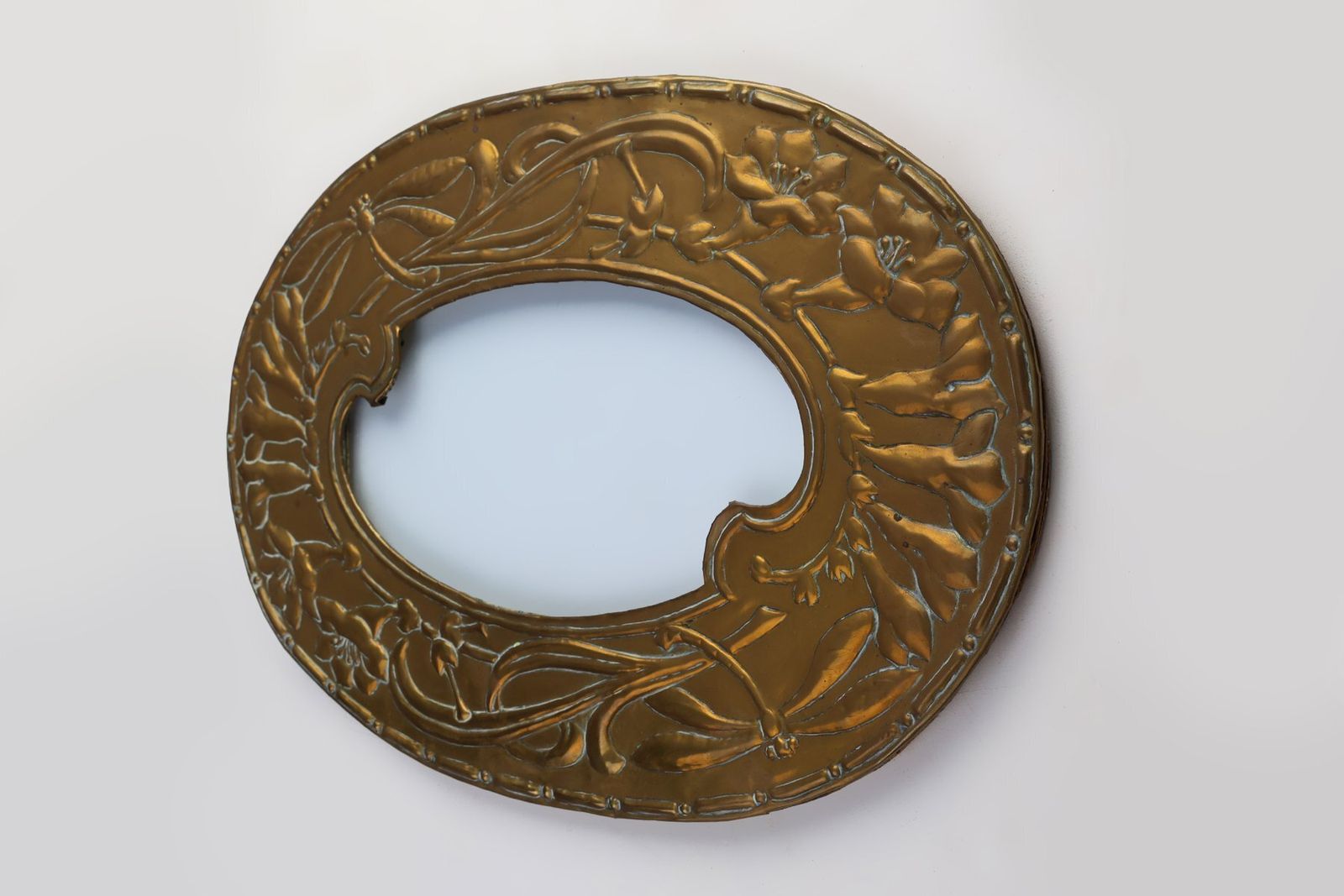 Art Nouveau Belgian Copper And Glass Photo Frame, 1910s photo 1041.0