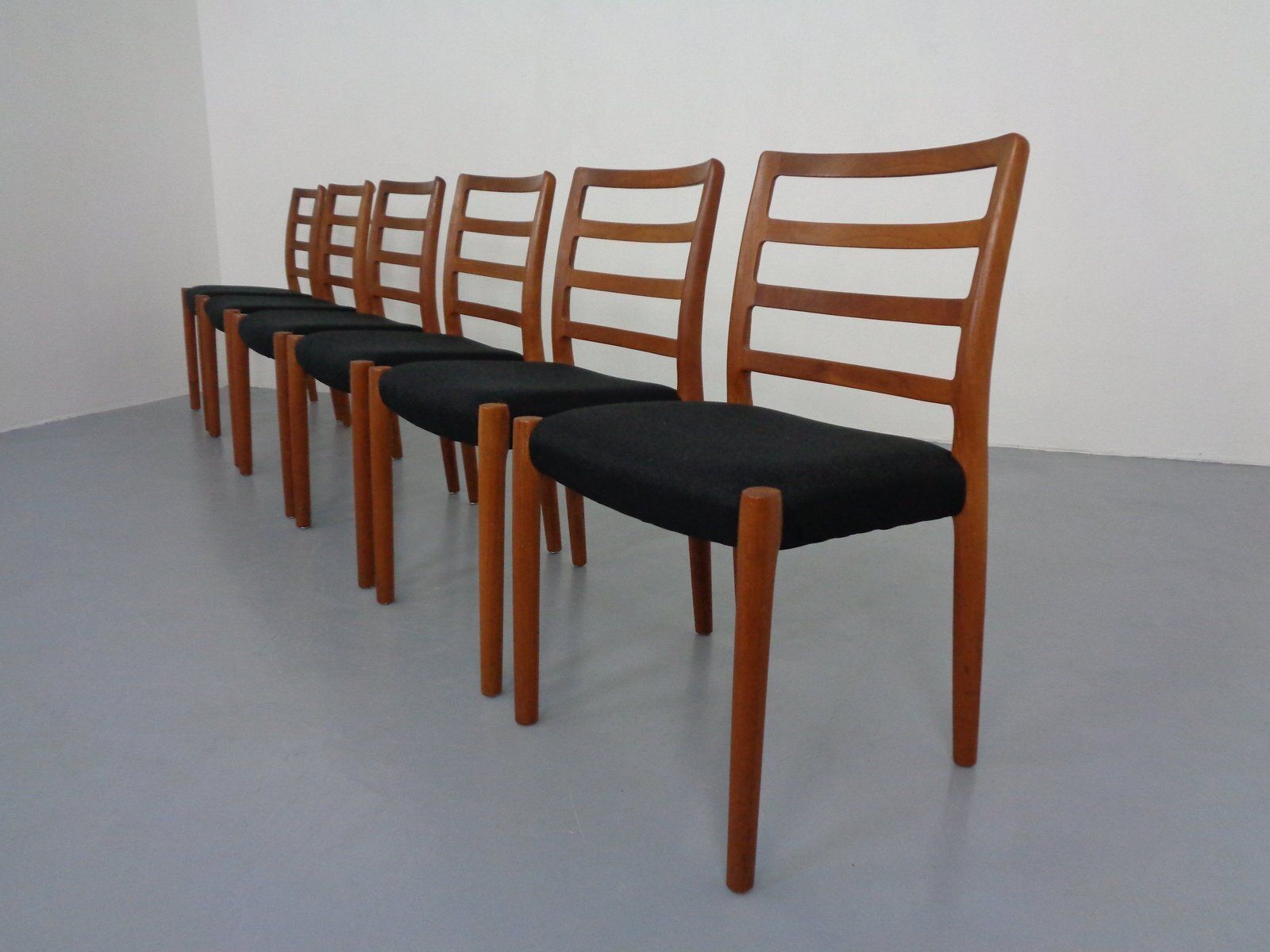 Model 85 Teak Dining Chairs By Niels Otto Møller For J. L. Møllers, 1960s, Set Of 6 photo Furniture