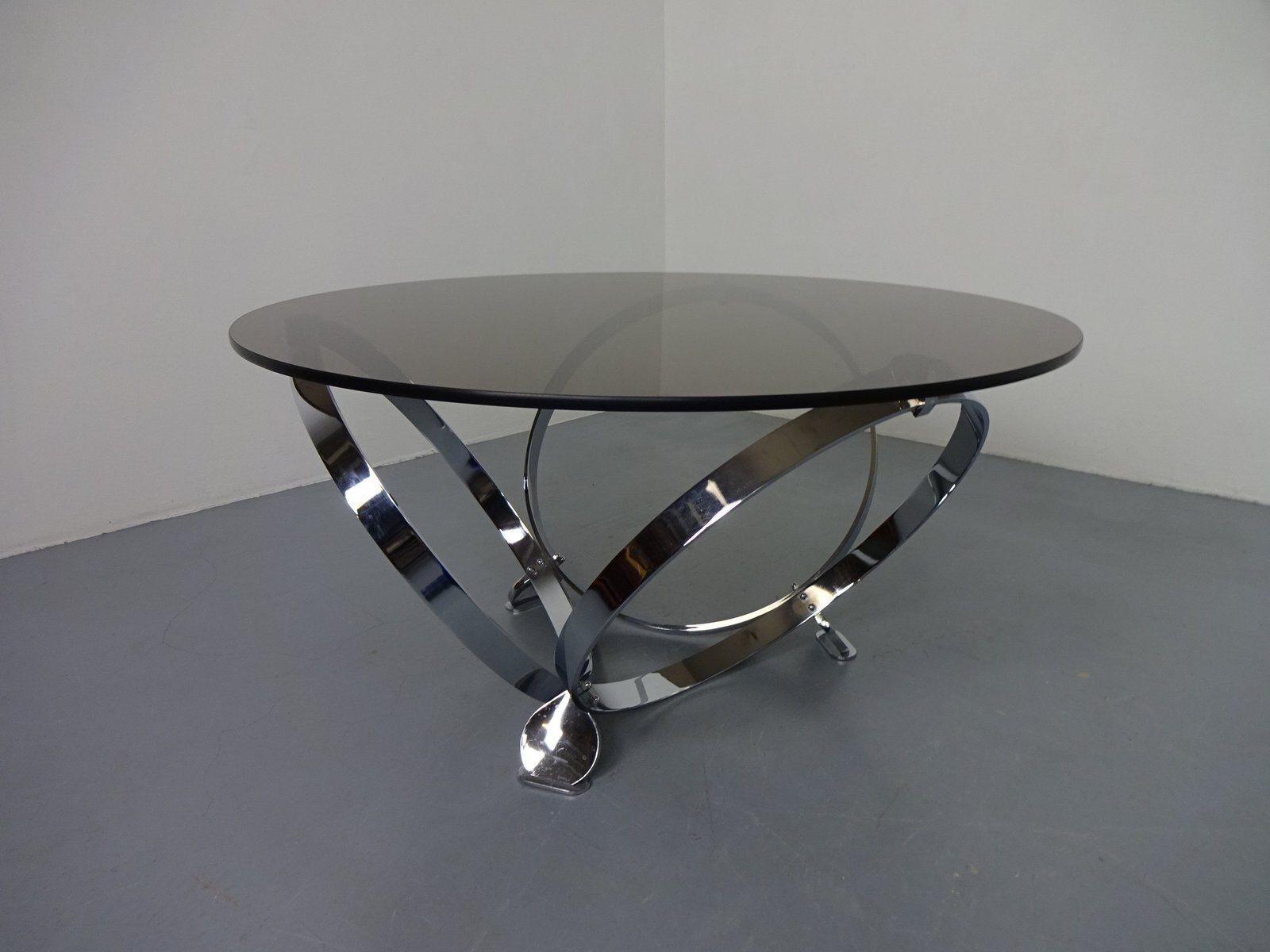 Space Age Glass Coffee Table By Knut Hesterberg For Ronald Schmitt, 1960s photo for sale