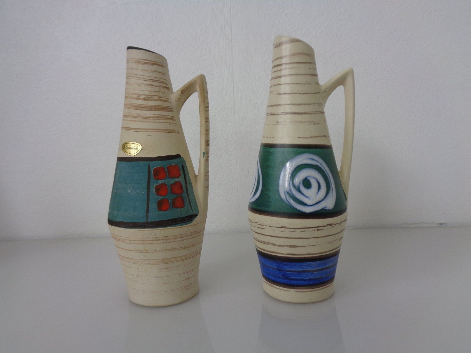 Ceramic Vases By Heinz Siery For Scheurich, 1958, Set Of 2 photo buy