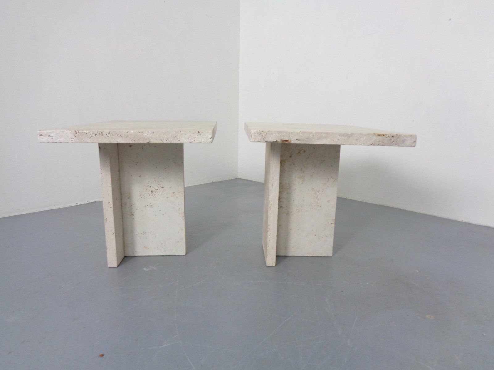 Italian Travertine Coffee Tables, 1970s, Set Of 2 photo Furniture