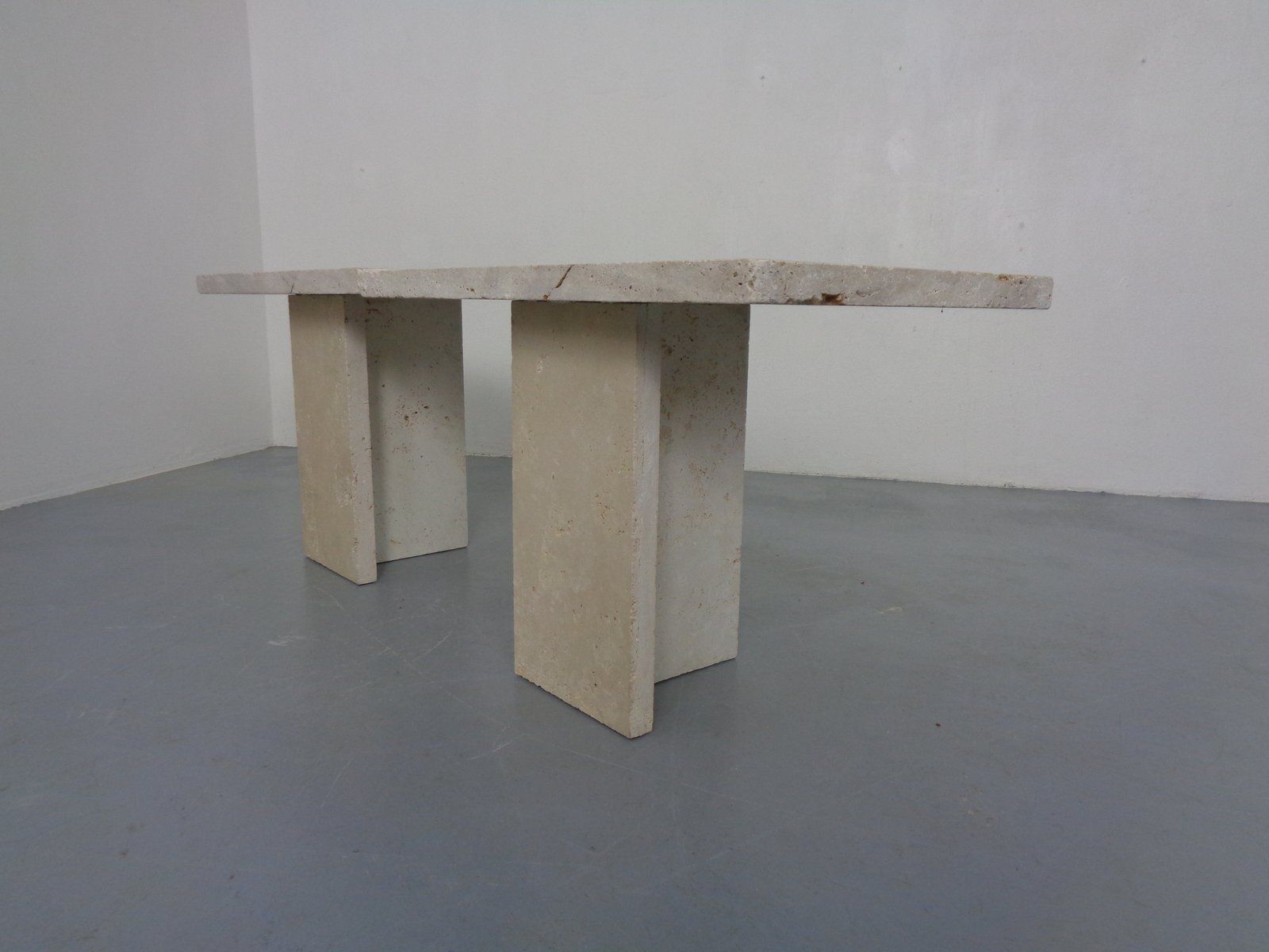 Italian Travertine Coffee Tables, 1970s, Set Of 2 photo vintage