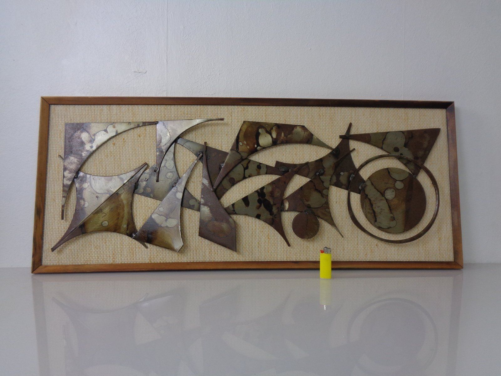 Brutalist Metal Wall Panels By Henrik Horst, Denmark, 1960s, Set Of 2 photo vintage