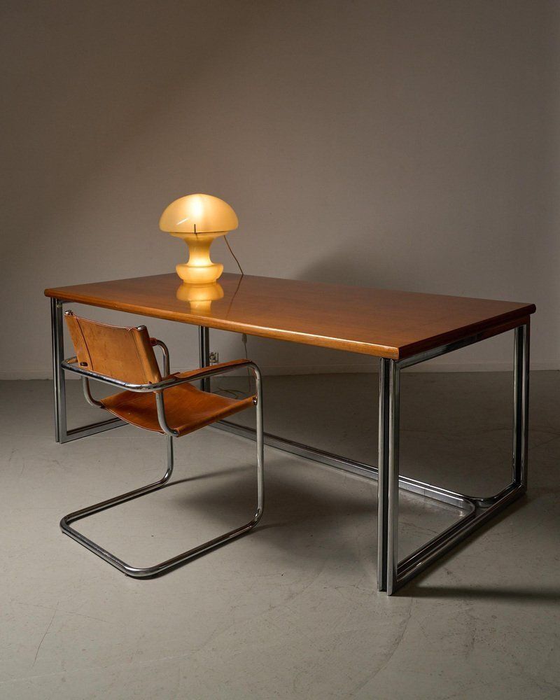 Large Desk By Gastone Rinaldi For Thema, 1970s photo buy