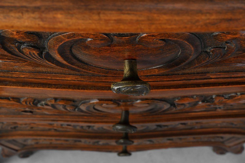 photo furniture Louis XV Style Oak Chest Of Drawers, France, 1950s