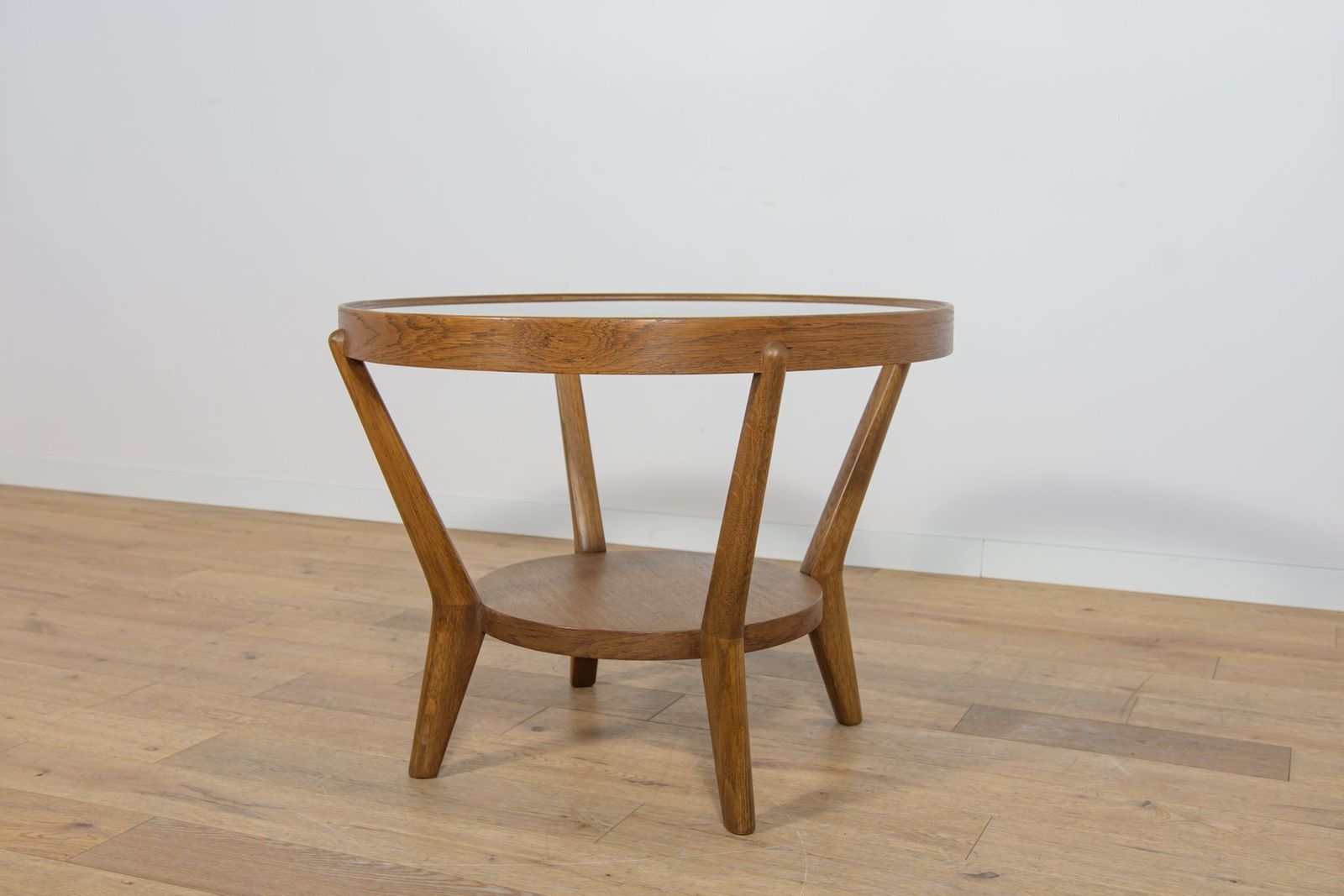 Oak & Glass Coffee Table By Karel Kozelka & Antonin Kropacek For Interior Prague, 1940s photo furniture