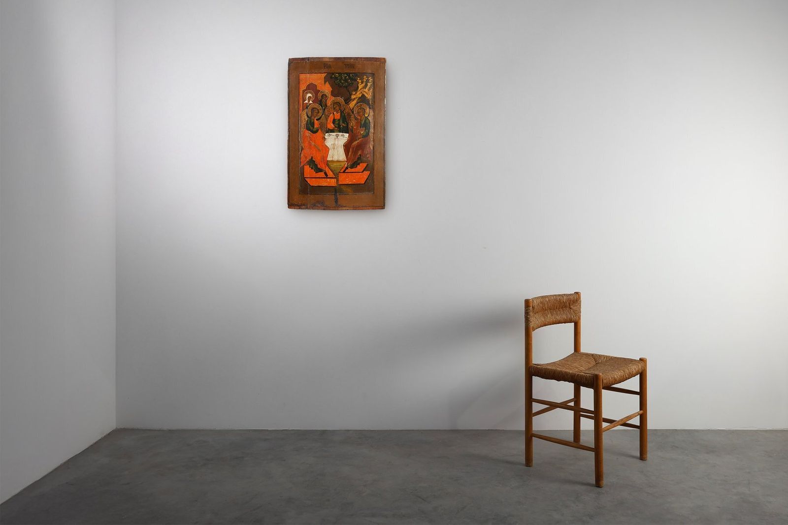 Religious Icon With The Holy Trinity, 18th Century, Painting On Wood photo furniture