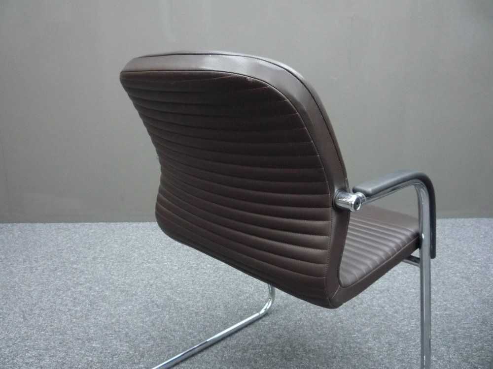 photo furniture Set Of Leather Conference Chairs By Wilkhahn, 1980s