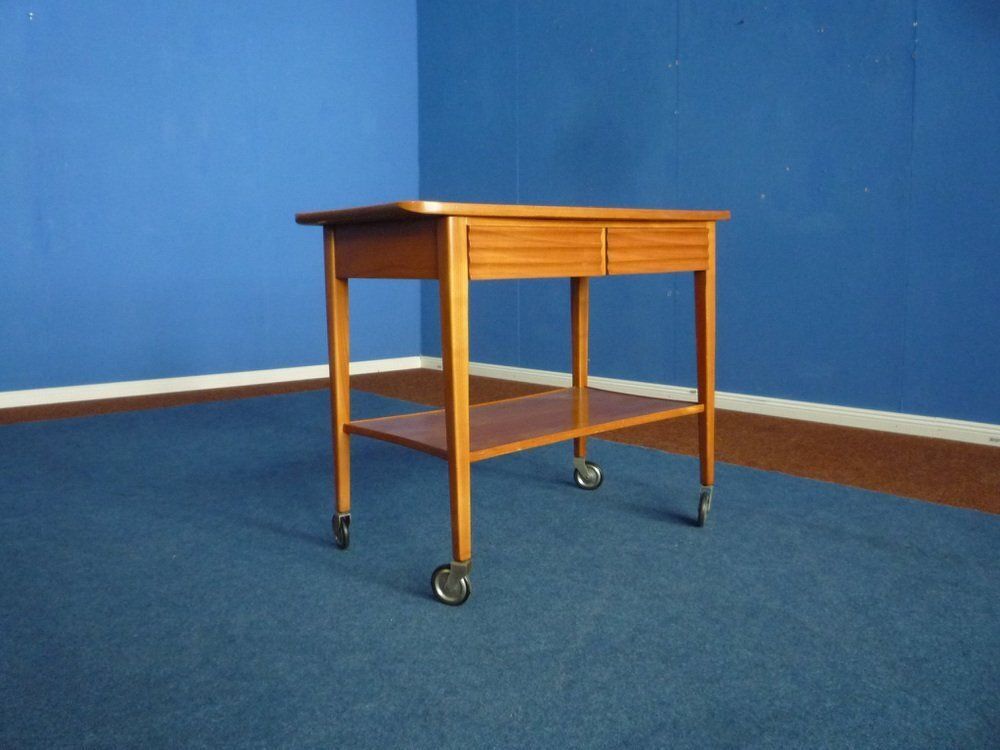 Bar Cart In Cherry From Schildknecht, 1950s photo furniture