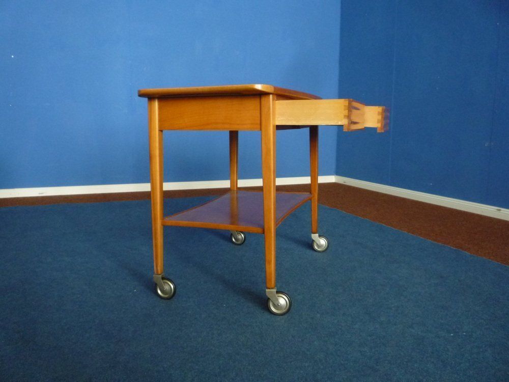 Bar Cart In Cherry From Schildknecht, 1950s photo for sale