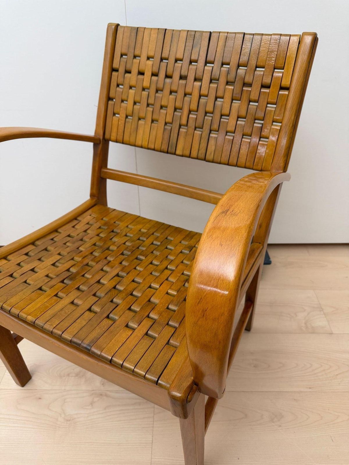 Pair Of ‘Armchairs By, Gelenka’ Solid Beech Wood, Germany Circa 1950 photo buy
