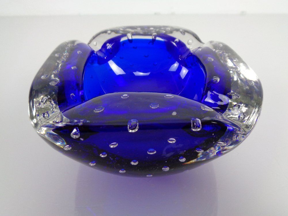 Blue Sommerso Murano Glass Ashtray, Italy, 1960s photo for sale