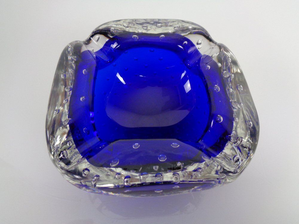 Blue Sommerso Murano Glass Ashtray, Italy, 1960s photo vinterior