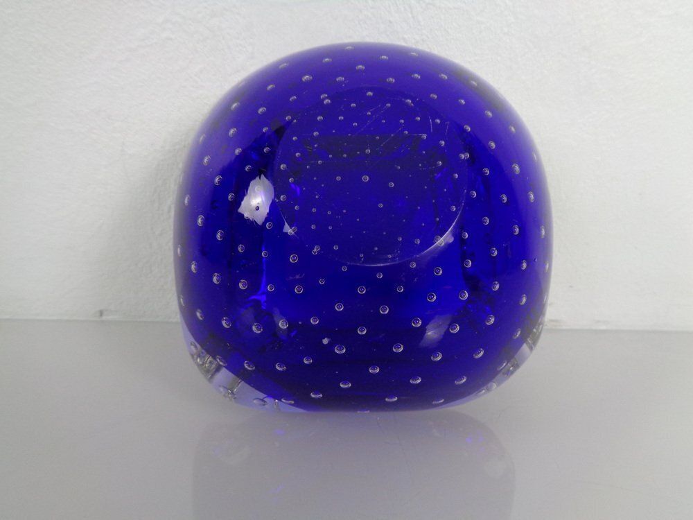 photo buy Blue Sommerso Murano Glass Ashtray, Italy, 1960s