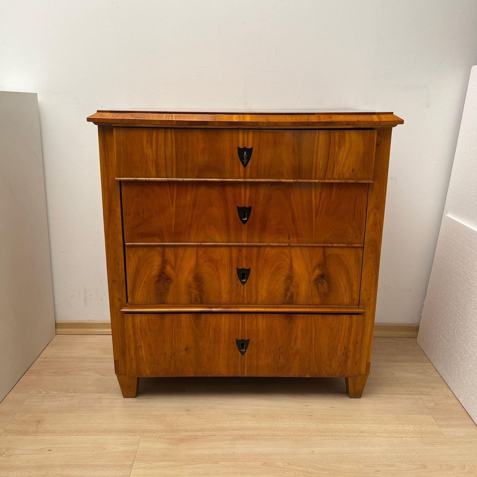 Biedermeier Commode, Cherry Veneer, Ebonized, South Germany, Circa 1830 photo vinterior