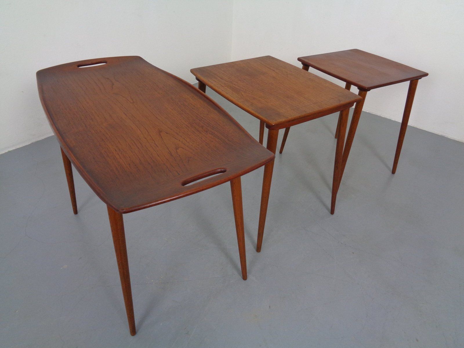 Danish Teak Nesting Tables By Jens Quistgaard For Nissen, 1960s, Set Of 3 photo furniture