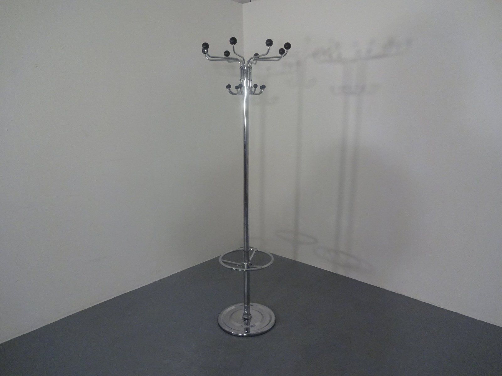 French Chrome Plated Steel Tubular Coat Rack, 1940s photo for sale