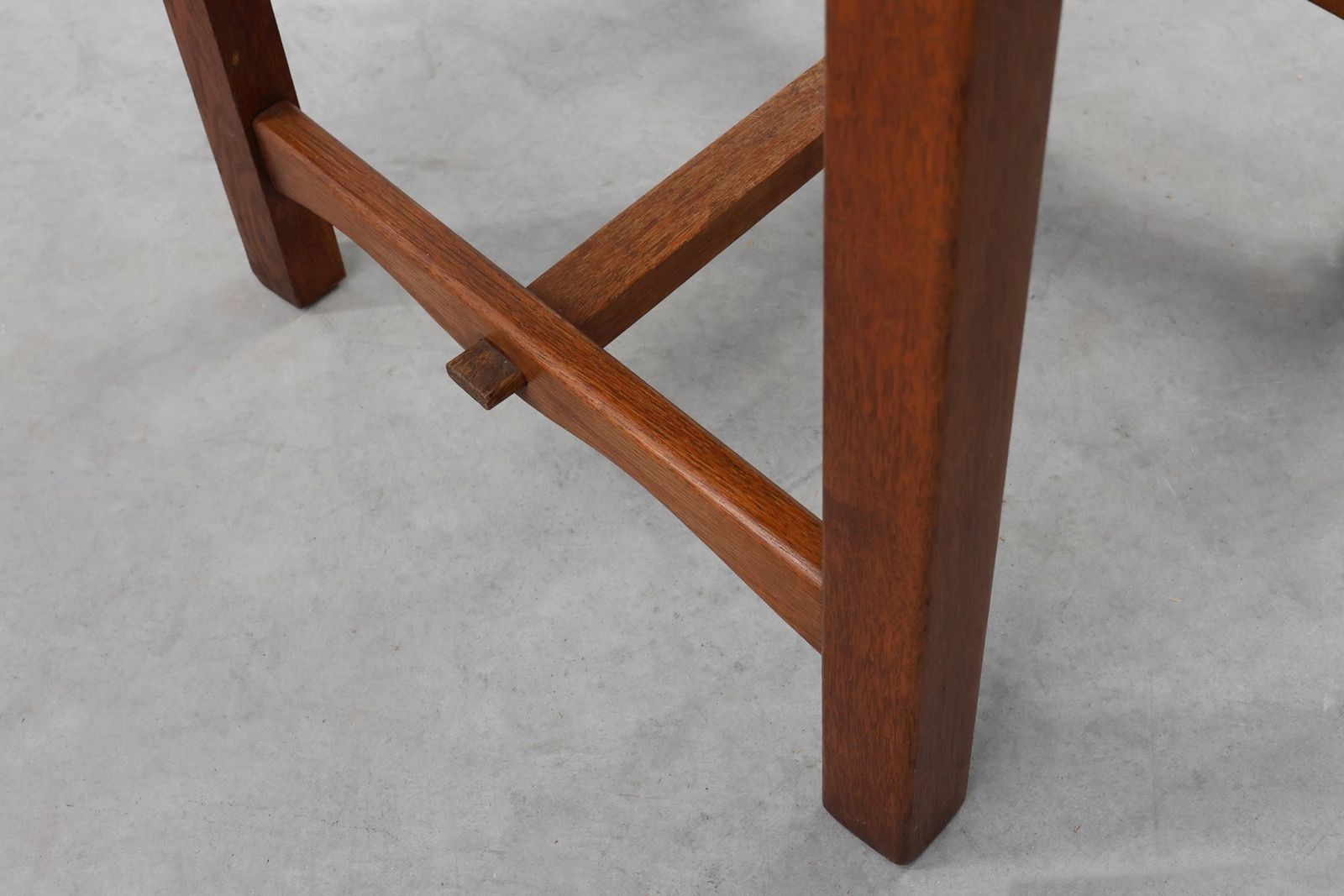 photo buy Mid Century Modern Belgian Chair In Oak And Wicker, 1960s