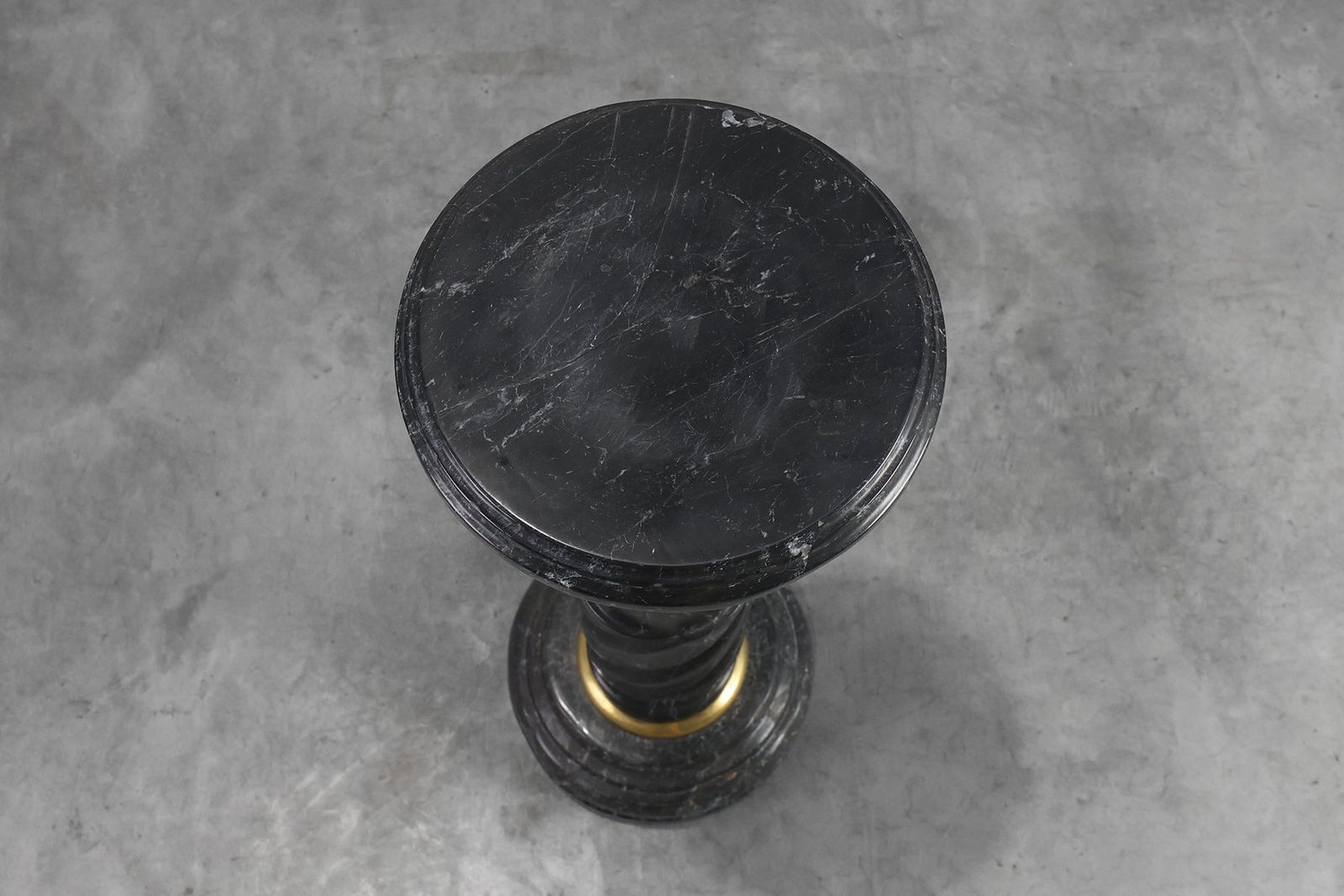 photo furniture Antique Belgian Black Marble Column, France, 1900s