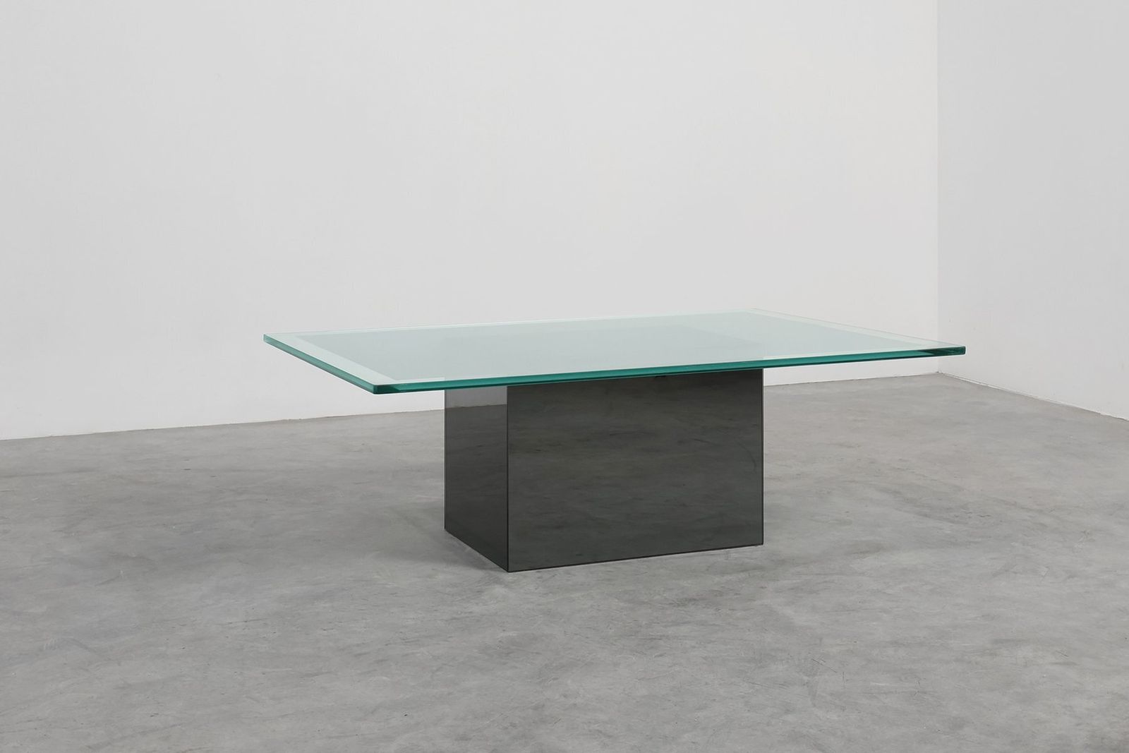 Italian Mirror And Glass Coffee Table By Nanda Vigo For Acerbis, 1971 photo vintage
