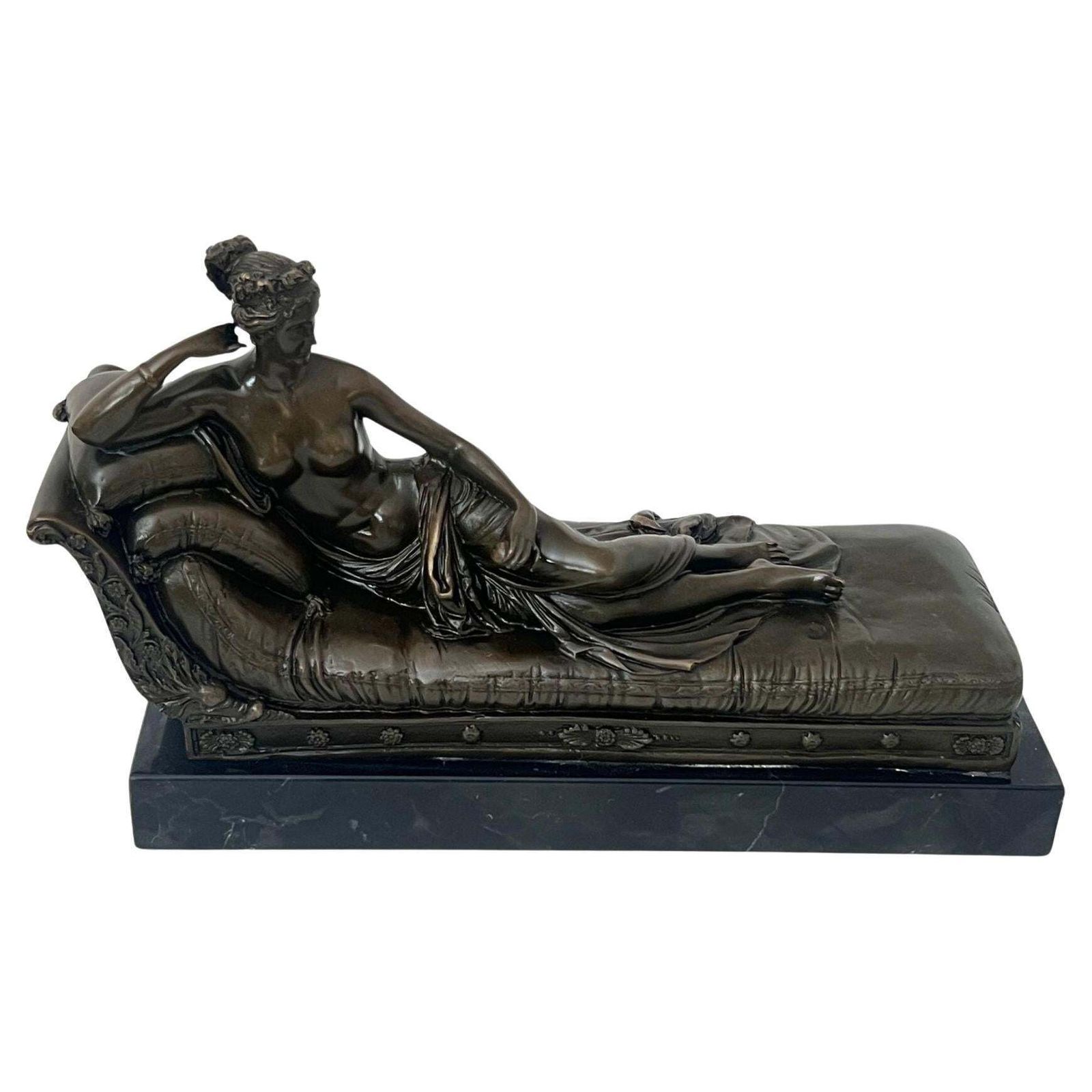 Bronze Sculpture After A. Canova, P. Bonaparte As Venus Victrix, Paris, 20th. C.