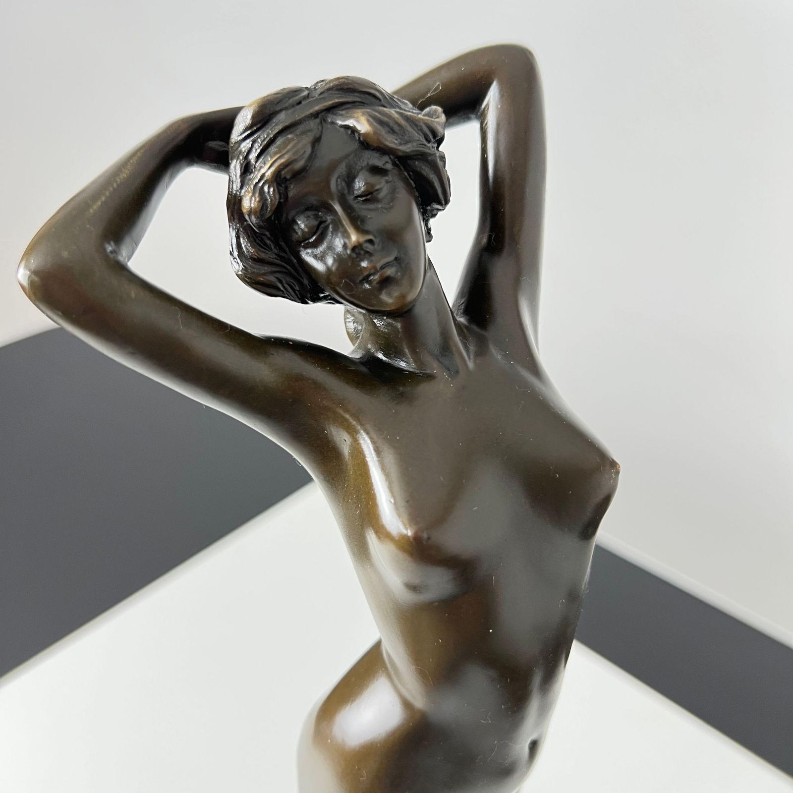 Art Deco Bronze Sculpture Of A Naked Woman, Signed ‘Philips’, Paris, 20th C. photo buy