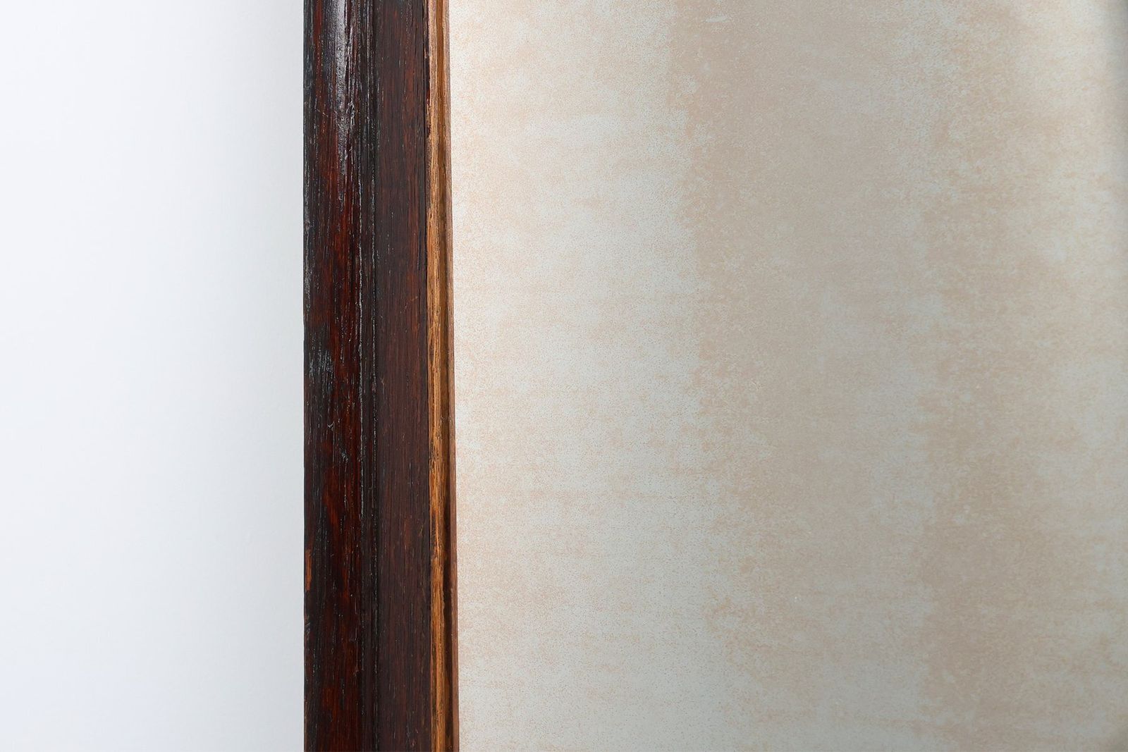 photo furniture Belgian Art Deco Wooden Mirror With Aged Glass, 1930s