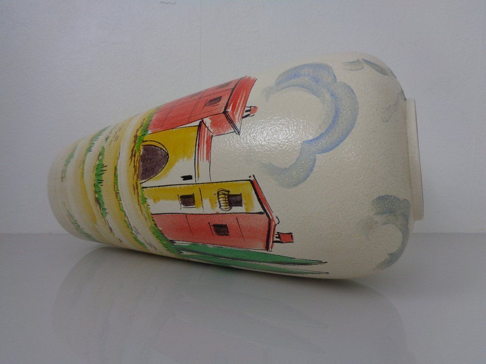 304.0 Large Hand Painted Ceramic 617 50 Vase From Scheurich Foreign, Germany, 1960s photo