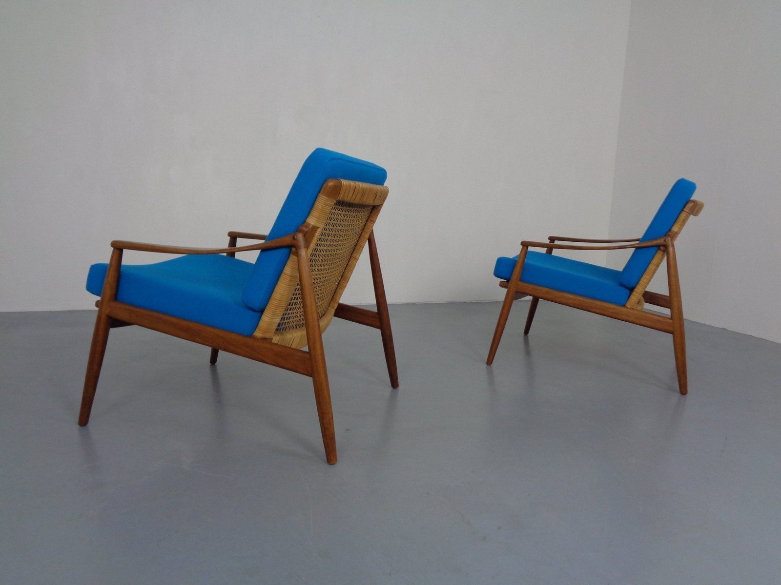 Upholstered Teak Lounge Chairs By Hartmut Lohmeyer For Wilkhahn, 1960s, Set Of 2 photo for sale