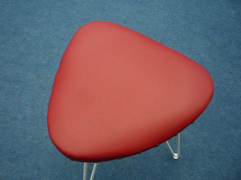 Hand Crafted Metal And Skai Stools From Rohde Berlin, 1950s, Set Of 6 photo buy